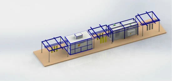 Ligne de peinture électrostatique de revêtement de poudre de Colo de production manuelle avec le convoyeur aérien de voies